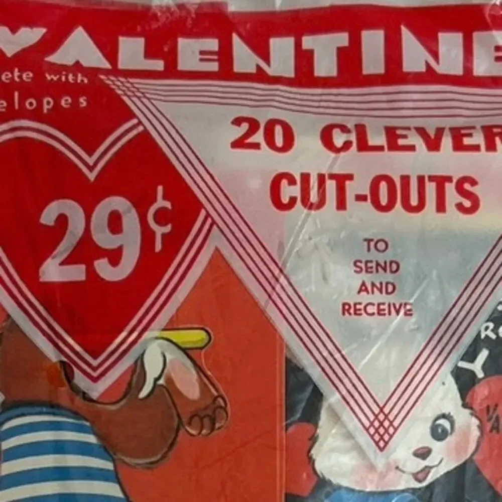 1950’s-1960’s 20 Clever Cut-Outs Valentines Card Unopened Original Packaging NOS